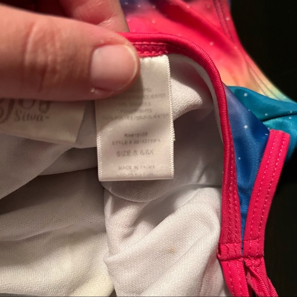 Set of two Jojo Siwa Rainbow One Piece Bathing Suits, Size 5-6 and 10-12 - Picture 8 of 9